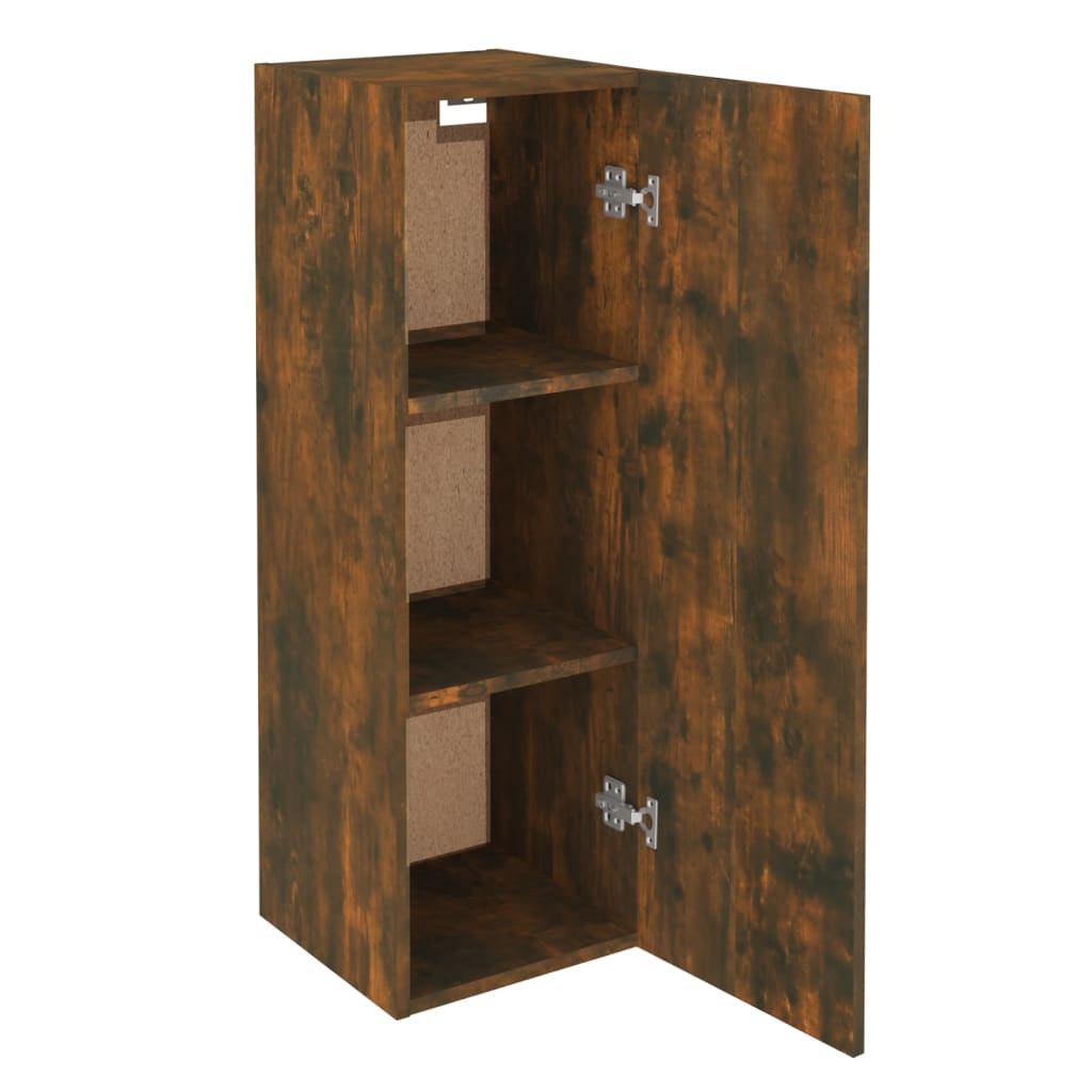 Meubles TV Chêne fumé 30,5x30x90 cm Bois d'ingénierie