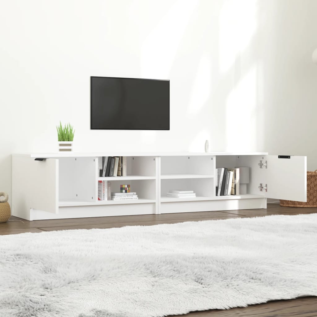 Meubles TV 2 pcs Blanc 80x35x36,5 cm Bois d'ingénierie