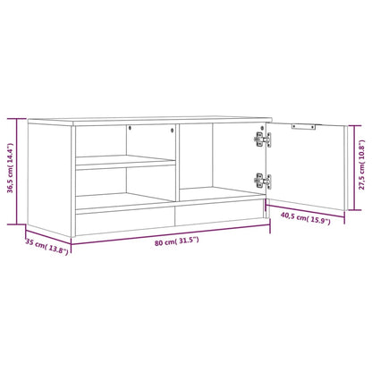 Meubles TV 2 pcs Blanc 80x35x36,5 cm Bois d'ingénierie