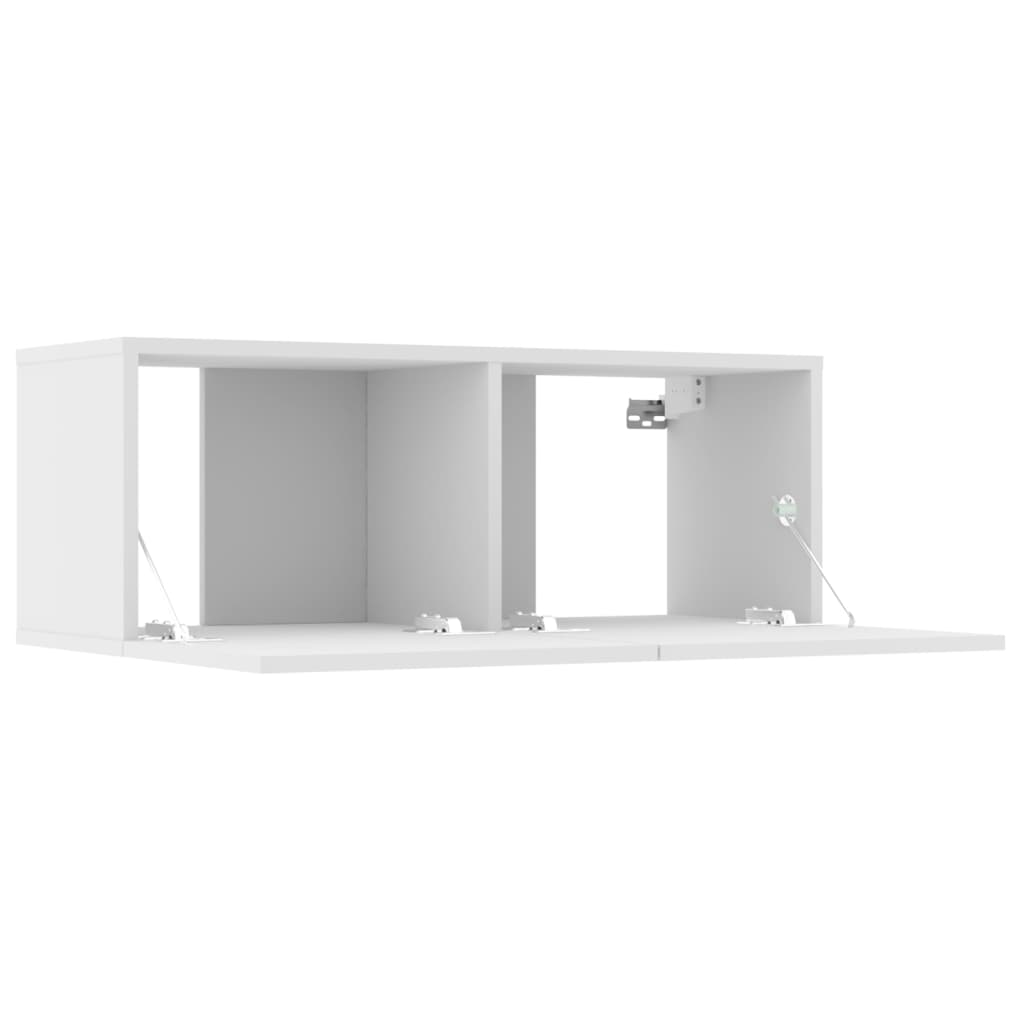 Meubles TV 2 pcs blanc 80x30x30 cm bois d'ingénierie