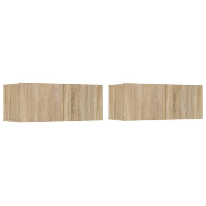 Meubles TV 2 pcs chêne sonoma 80x30x30 cm bois d'ingénierie