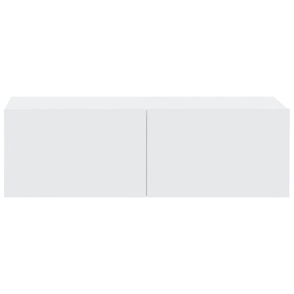 Meubles TV muraux 2 pcs blanc 100x30x30 cm bois d'ingénierie