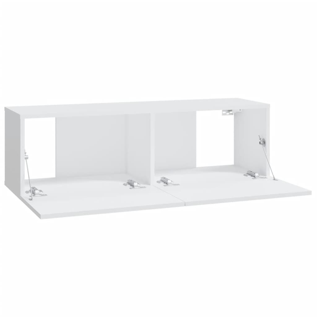 Meubles TV muraux 2 pcs blanc 100x30x30 cm bois d'ingénierie