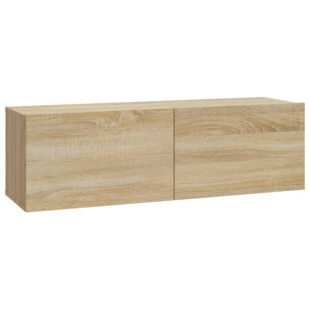 Meubles TV muraux 2pcs chêne sonoma 100x30x30cm bois ingénierie