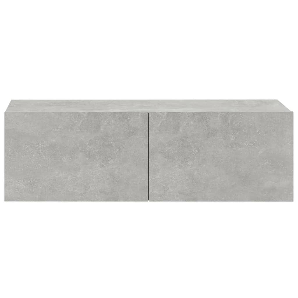 Meubles TV 2 pcs Gris béton 100x30x30 cm Bois d'ingénierie