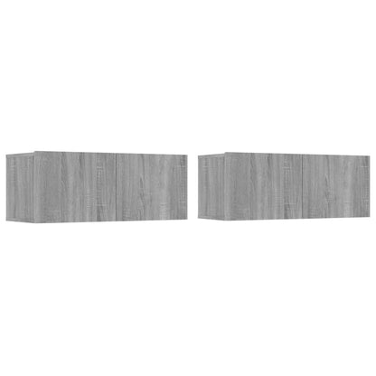 Meubles TV 2 pcs sonoma gris 80x30x30 cm bois d'ingénierie