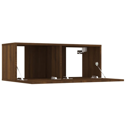 Meubles TV 2 pcs chêne marron 80x30x30 cm bois ingénierie