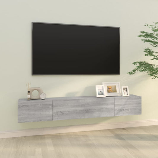 Meubles TV muraux 2pcs sonoma gris 100x30x30 cm bois ingénierie