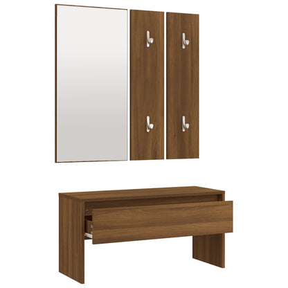 Ensemble de meubles de couloir Chêne marron Bois d'ingénierie