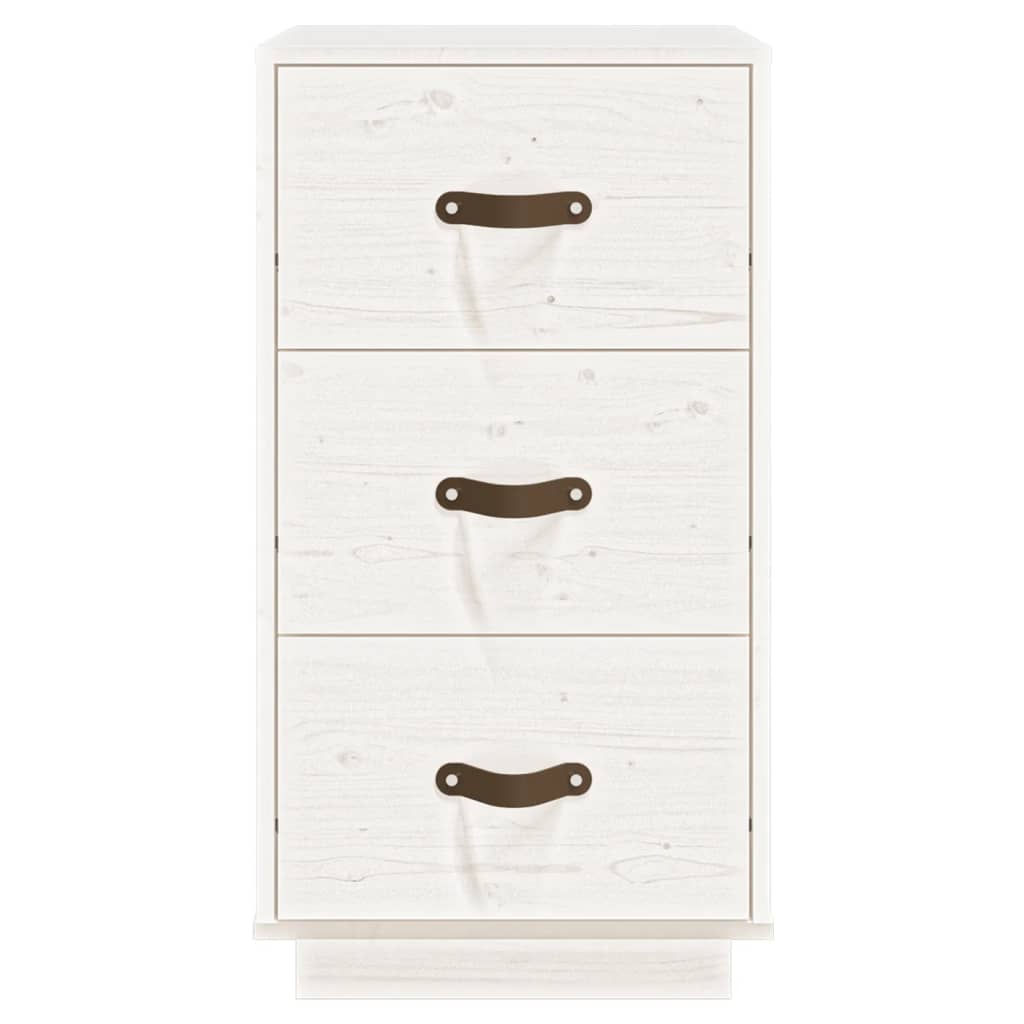  vidaXL Tables de chevet 2 pcs Blanc 40x40x75 cm Bois de pin massif