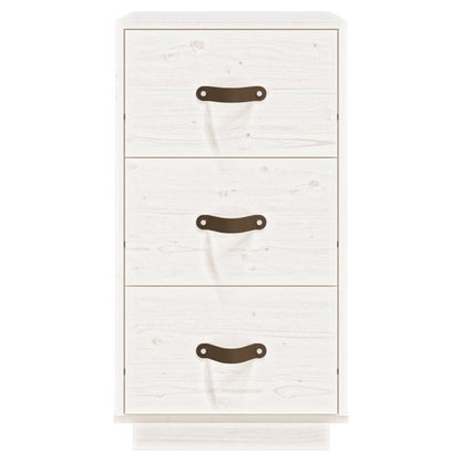  vidaXL Tables de chevet 2 pcs Blanc 40x40x75 cm Bois de pin massif