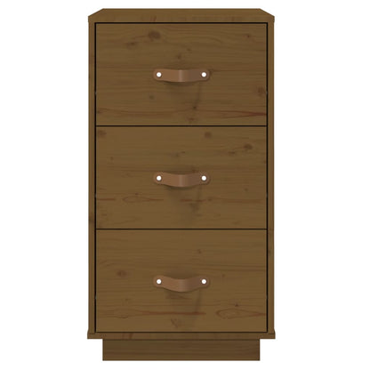  vidaXL Table de chevet Marron miel 40x40x75 cm Bois de pin solide