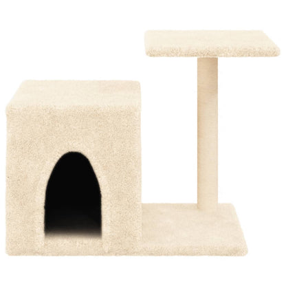 Arbre à chat avec griffoirs en sisal crème 50,5 cm