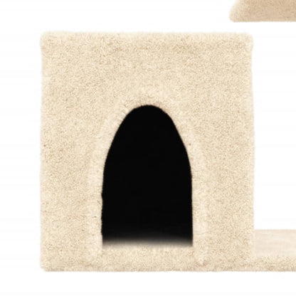 Arbre à chat avec griffoirs en sisal crème 50,5 cm