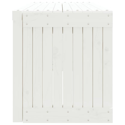 Banc de jardin extensible blanc 212,5x40,5x45cm bois massif pin