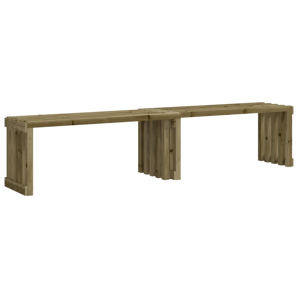 Banc de jardin extensible 212,5x40,5x45 cm bois de pin imprégné