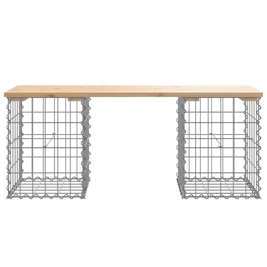 Banc de jardin design de gabion 103x31x42 cm bois massif de pin