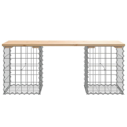 Banc de jardin design de gabion 103x31x42 cm bois massif de pin