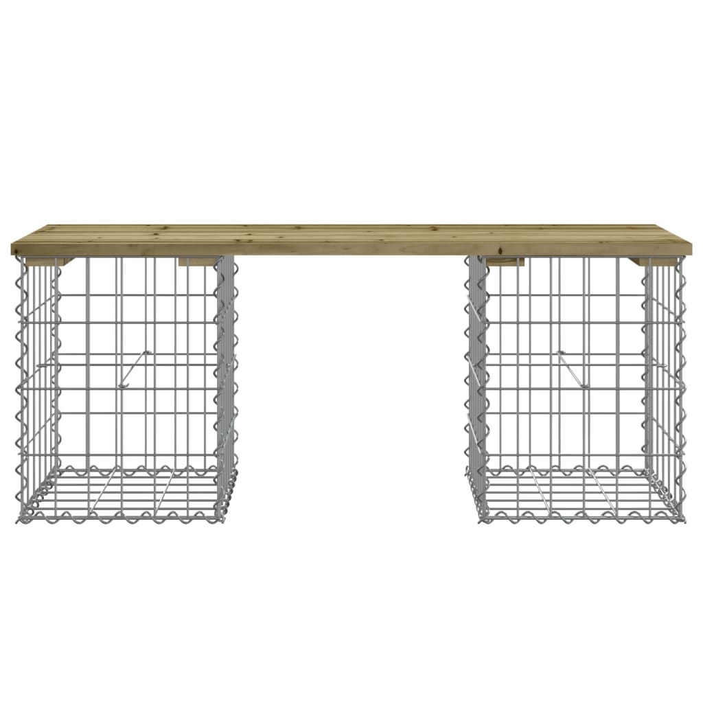 Banc de jardin design gabion 103x31x42 cm bois de pin imprégné