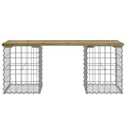 Banc de jardin design gabion 103x31x42 cm bois de pin imprégné