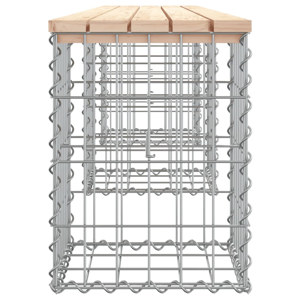 Banc de jardin design de gabion 203x31x42 cm bois massif de pin