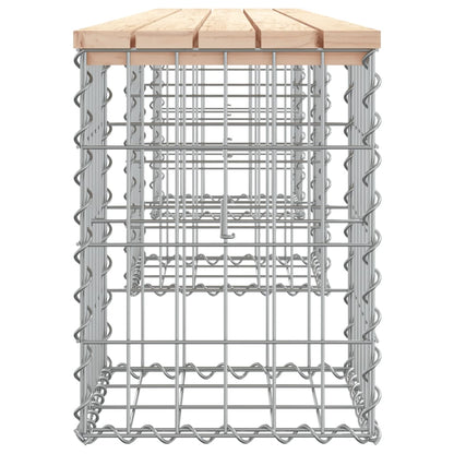 Banc de jardin design de gabion 203x31x42 cm bois massif de pin