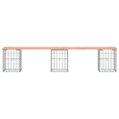 Banc de jardin design gabion 203x31x42cm bois massif de douglas