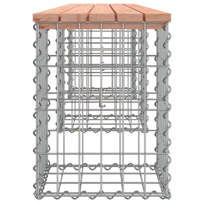 Banc de jardin design gabion 203x31x42cm bois massif de douglas