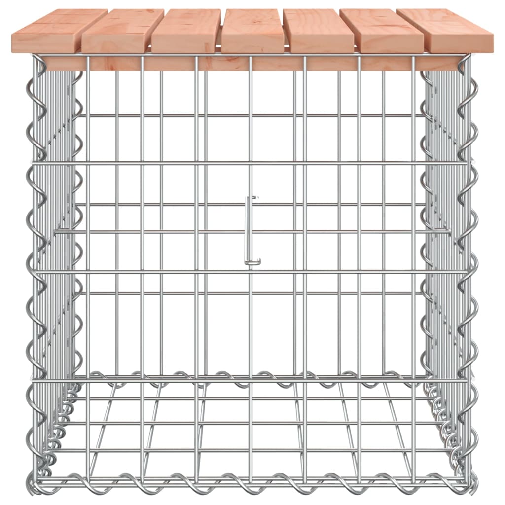 Gabion designer garden bench 43x44x42 cm solid douglas wood