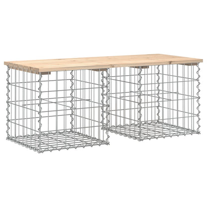 Banc de jardin design de gabion 103x44x42 cm bois massif de pin