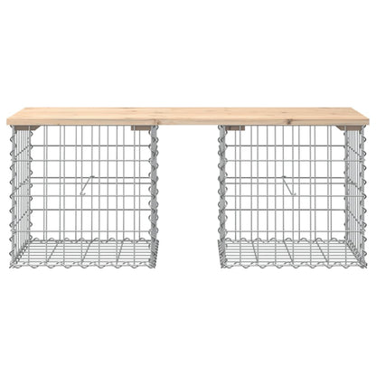 Banc de jardin design de gabion 103x44x42 cm bois massif de pin