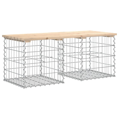 Banc de jardin design de gabion 103x44x42 cm bois massif de pin