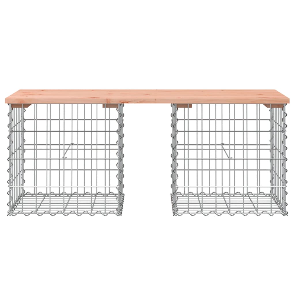 Banc de jardin design gabion 103x44x42cm bois massif de douglas