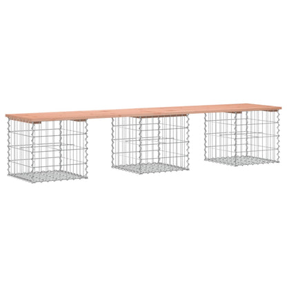 Banc de jardin design gabion 203x44x42cm bois massif de douglas