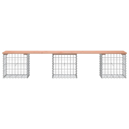 Banc de jardin design gabion 203x44x42cm bois massif de douglas