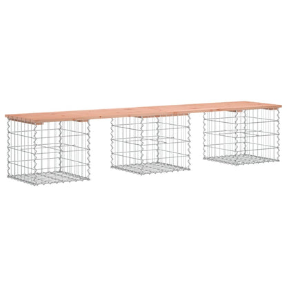 Banc de jardin design gabion 203x44x42cm bois massif de douglas