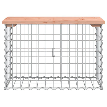 Gabion designer garden bench 63x31.5x42 cm solid Douglas fir wood