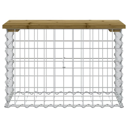 Gabion designer garden bench 63x31.5x42 cm impregnated pine wood