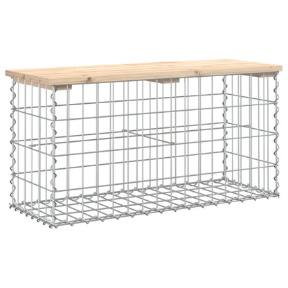 Banc de jardin design de gabion 83x31,5x42cm bois massif de pin