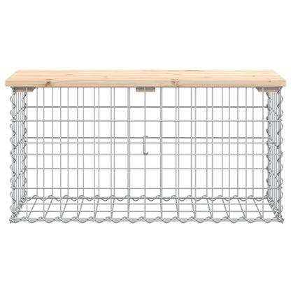 Banc de jardin design de gabion 83x31,5x42cm bois massif de pin