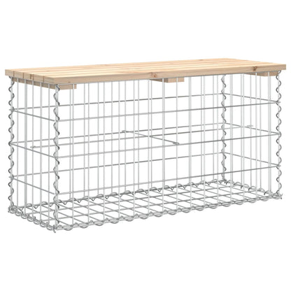 Banc de jardin design de gabion 83x31,5x42cm bois massif de pin