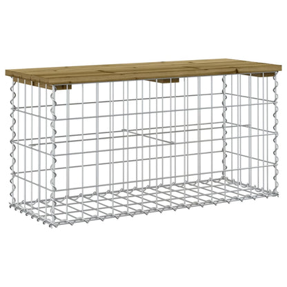 Banc de jardin design gabion 83x31,5x42 cm bois de pin imprégné