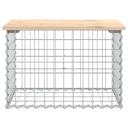 Gabion design garden bench 63x44x42 cm solid pine wood