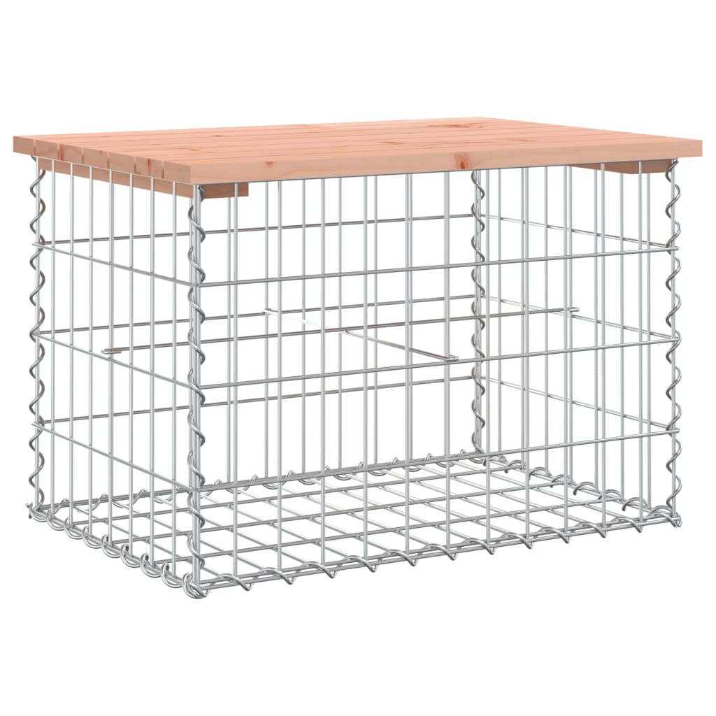 Banc de jardin design gabion 63x44x42 cm bois massif de douglas