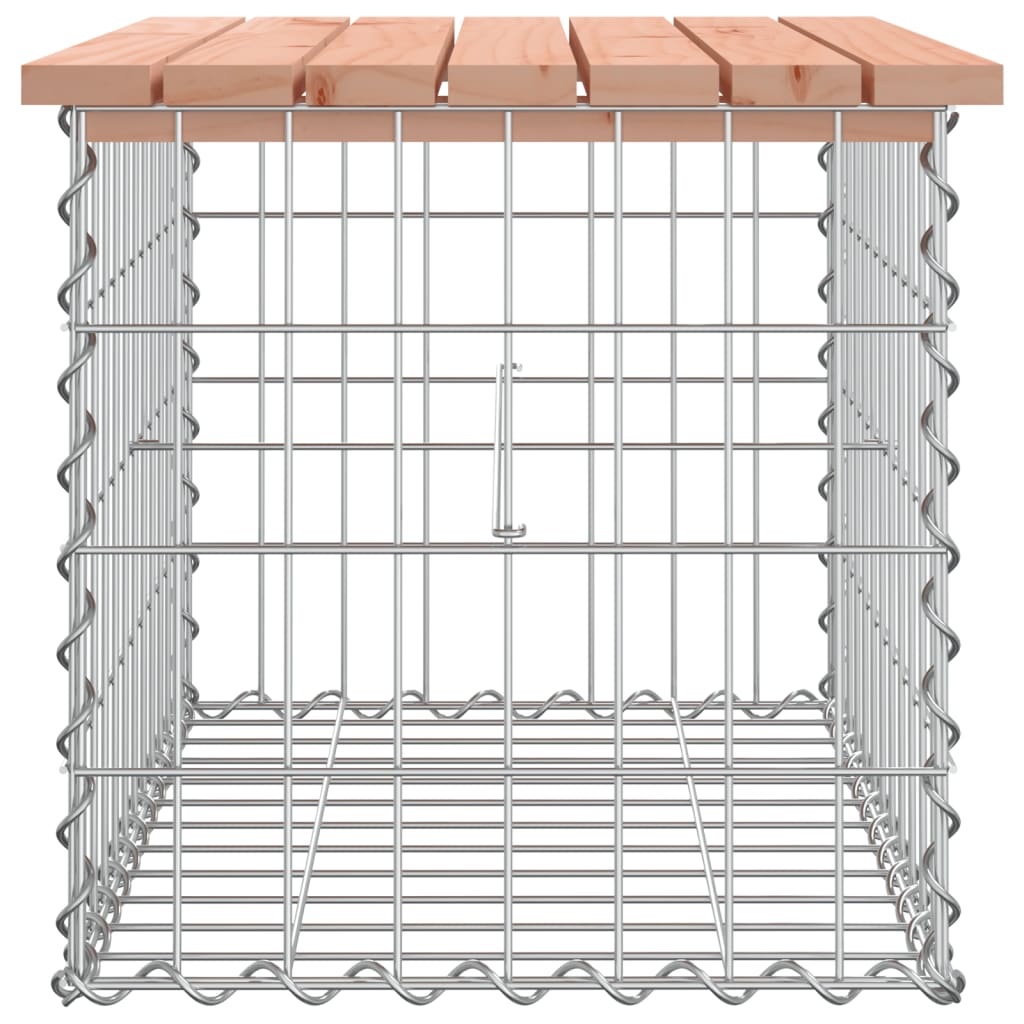 Banc de jardin design gabion 63x44x42 cm bois massif de douglas