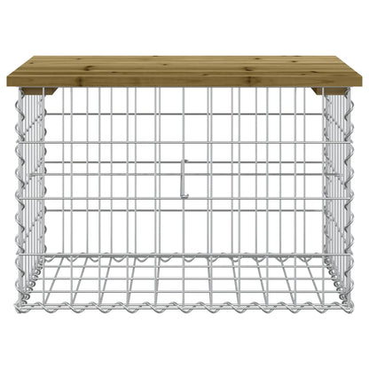 Gabion design garden bench 63x44x42 cm impregnated pine wood