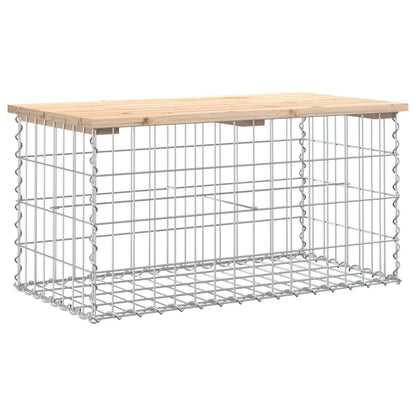 Banc de jardin design de gabion 83x44x42 cm bois massif de pin