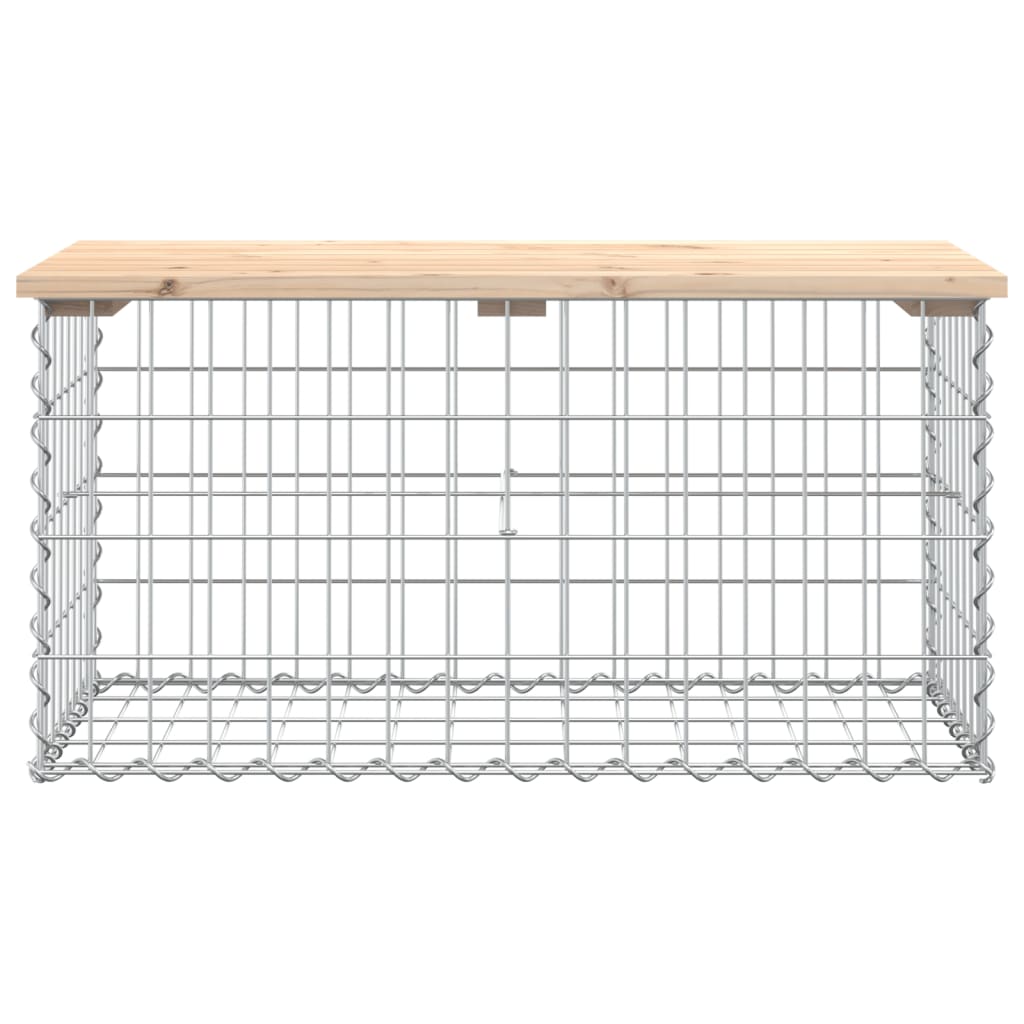 Banc de jardin design de gabion 83x44x42 cm bois massif de pin