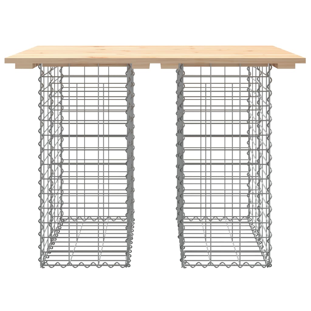 Banc de jardin design de gabion 100x70x72 cm bois massif de pin