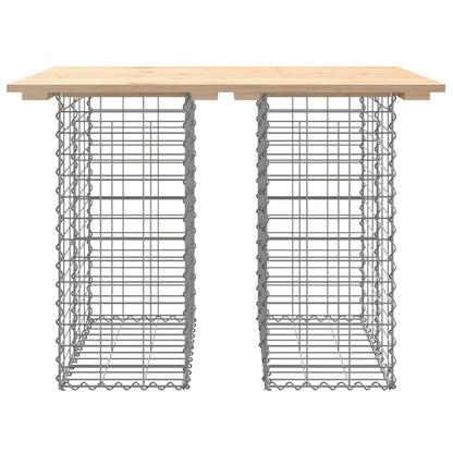 Banc de jardin design de gabion 100x70x72 cm bois massif de pin